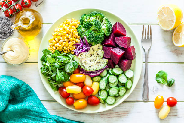 salad bowl full of vegetable