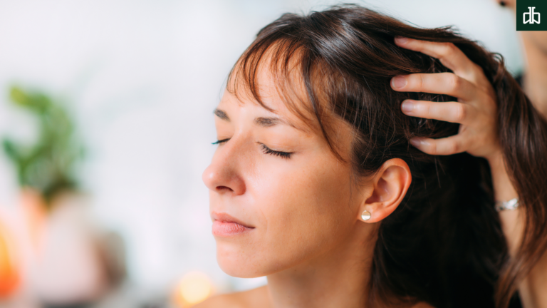 massaging your scalp to promote circulation